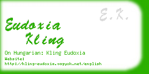 eudoxia kling business card